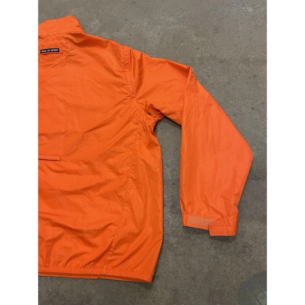 Polo Sport Ralph Lauren Jacket Mens XL‎ Orange Windbreaker Full Zip Lightweight